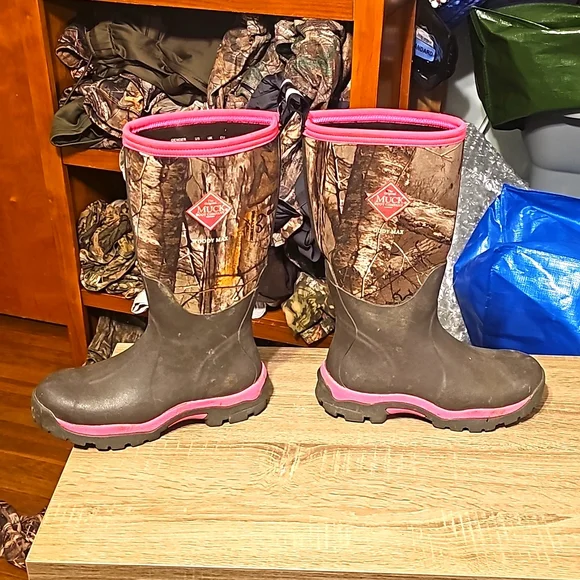 The Original Muck Boot Company - Woody Max Realtree Waterproof W/ Pink Size 6 - Picture 4 of 6